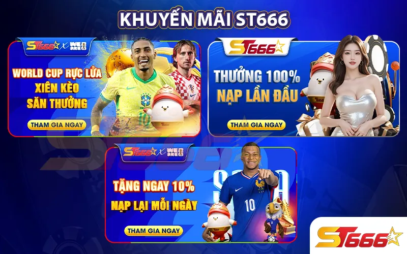 tổng hợp khuyến mãi ST666
