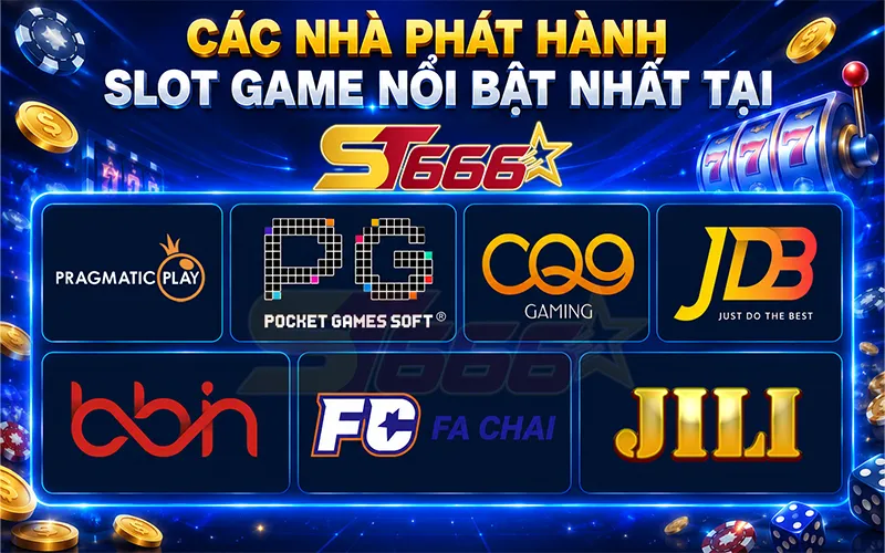 Một số nhà phát hành slot game nổi bật tại ST666