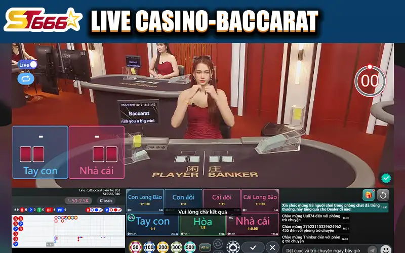 Live casino baccarat ST666